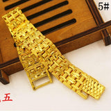 Solid Yellow Filled Mens Bracelet Wrist Chain Link 8.3 Inches