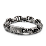 Fongten Retro Link Chain Bracelet Scripture Punk Charm Bracelet