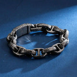 Fongten Retro Link Chain Bracelet Scripture Punk Charm Bracelet