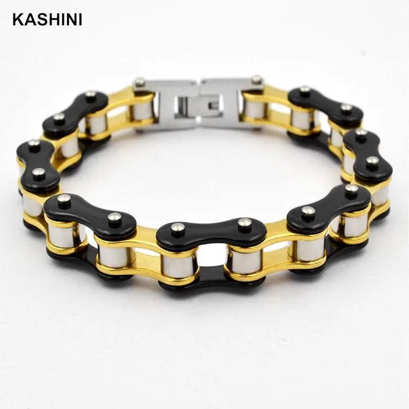 Men's Biker Chain Link Bracelets Stainless Steel Punk Jewelry Gift