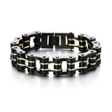 Men's Biker Chain Link Bracelets Stainless Steel Punk Jewelry Gift
