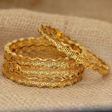 4pcs/lot 24K Saudi Arabia Bracelet Africa Ethiopian Dubai Bangles For Women