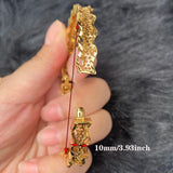 4pcs/lot 24K Saudi Arabia Bracelet Africa Ethiopian Dubai Bangles For Women