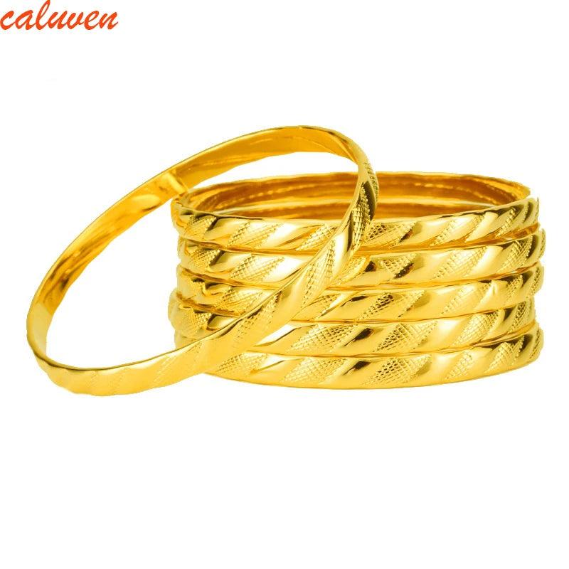 Morocco Charm Bangles Set of 6 - Party Costume Jewelry