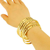 Morocco Charm Bangles Set of 6 - Party Costume Jewelry