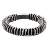Fongten Spring Round Men's bracelet Stainless Steel Punk Wide Men bracelet