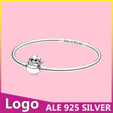 925 Silver Love At First Bite Stitch Bead Charm Bracelet
