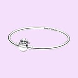 925 Silver Love At First Bite Stitch Bead Charm Bracelet