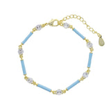 Pastel CZ Enamel Beaded Bracelet