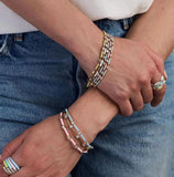 Pastel CZ Enamel Beaded Bracelet