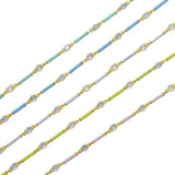 Pastel CZ Enamel Beaded Bracelet