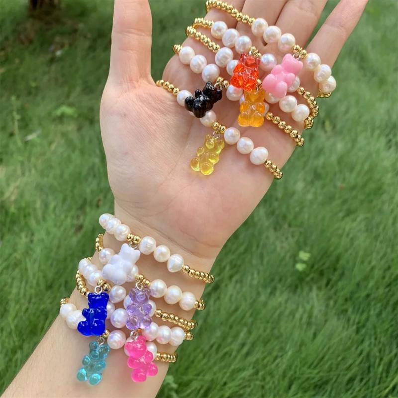 5Pcs Plated Copper Beads Bracelet Handmade Animal Charm Bracelet