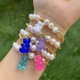 5Pcs Plated Copper Beads Bracelet Handmade Animal Charm Bracelet