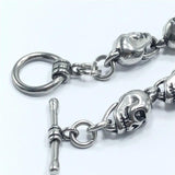 Skull Link Stainless Steel Bracelet Men Jewelry Skull Skeleton Head