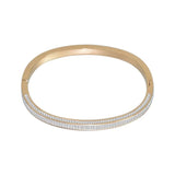 Yellow Crystal Four Row Bangle Bracelet Jewelry for Women