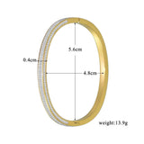 Yellow Crystal Four Row Bangle Bracelet Jewelry for Women