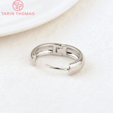 4PCS 14MM 16MM 18MM 23MM 24K Plated Brass Round Earrings Hoop Earring Clip