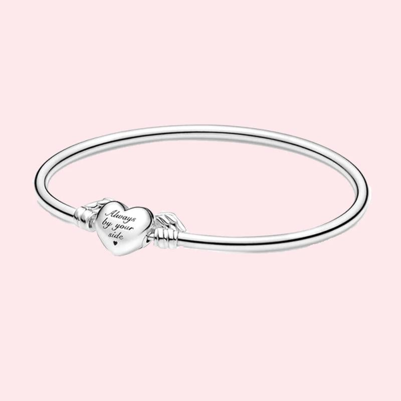 925 Silver Winged Heart Bracelet for Women