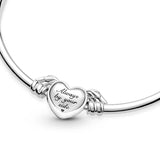925 Silver Winged Heart Bracelet for Women