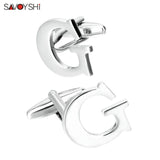26 Letters Cufflinks for Mens Shirt Accessories Wedding Gift Gemelos