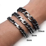 Antique Finished Stainless Steel Chain Bracelet Men Jewelry