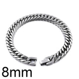 Antique Finished Stainless Steel Chain Bracelet Men Jewelry