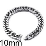 Antique Finished Stainless Steel Chain Bracelet Men Jewelry