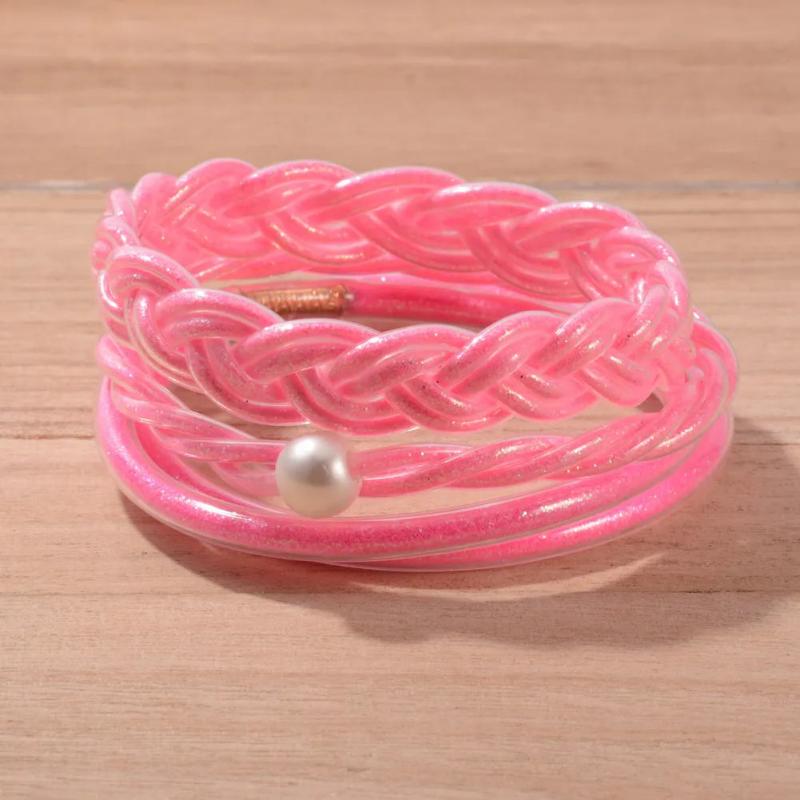 Silicon Bracelets Set Glitter Jelly Stack Bangle All Weather Women Children