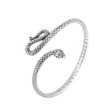 Vintage Punk Silver Bracelet Snake Geometric Jewelry