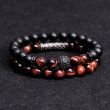 10mm Tiger Eye Beaded Bracelet with Charm