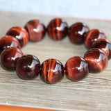 10mm Tiger Eye Beaded Bracelet with Charm