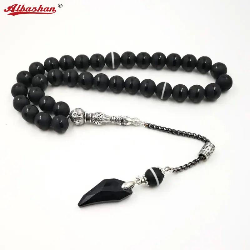 Crystal Tasbih with Agate Tassel 33 66 99 Muslim Prayer Beads