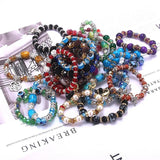 5/Pcs Natural Stone Mixed Bracelet Women's Charm Jewelry Party Gift