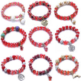 5/Pcs Natural Stone Mixed Bracelet Women's Charm Jewelry Party Gift