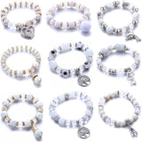 5/Pcs Natural Stone Mixed Bracelet Women's Charm Jewelry Party Gift