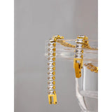 Cubic Zirconia Bracelet Stainless Steel Chain Jewelry Gift