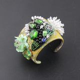 Baroque Flower Tassel Bracelet Wristband Women's Bangle Bijoux Femme