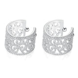 Trustdavis 925 Silver Hollow Out Ear Cuff Clip Earring For Women DA1034