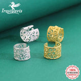 Trustdavis 925 Silver Hollow Out Ear Cuff Clip Earring For Women DA1034