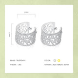 Trustdavis 925 Silver Hollow Out Ear Cuff Clip Earring For Women DA1034