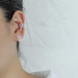 Trustdavis 925 Silver Hollow Out Ear Cuff Clip Earring For Women DA1034