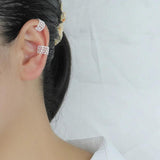 Trustdavis 925 Silver Hollow Out Ear Cuff Clip Earring For Women DA1034
