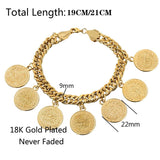 Turkish Coin Bracelet for Women Turks Simgesi Osmanli Turasi Bangle