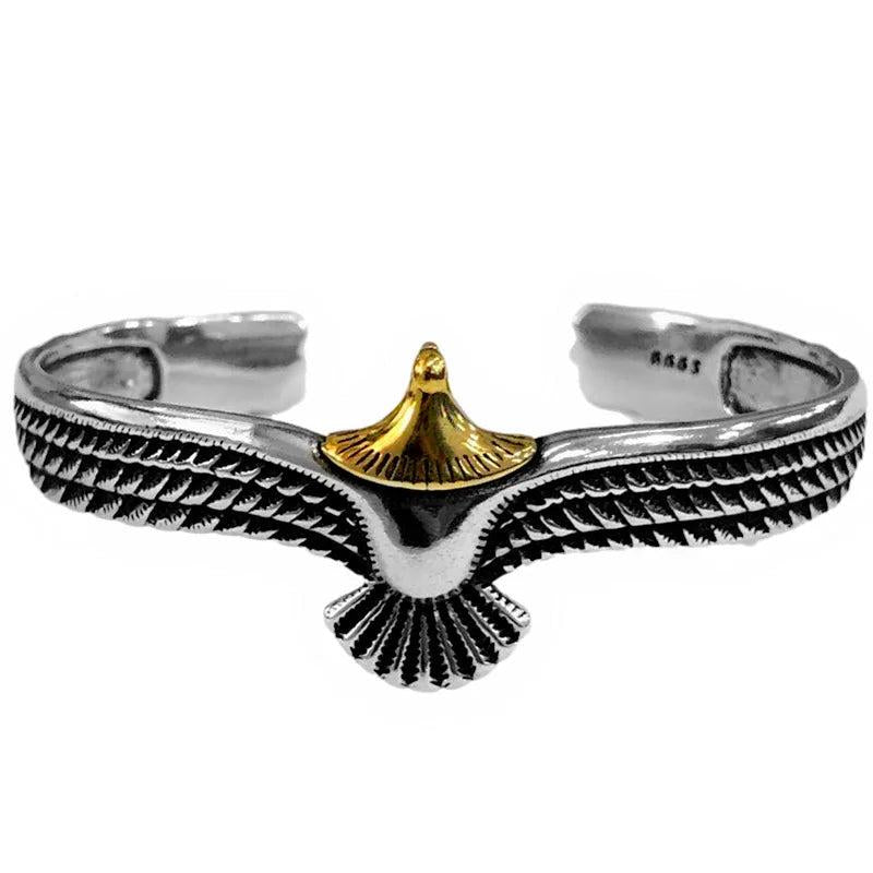 Vintage Eagle Bracelet Cuff Wildlife Jewelry Gift Boyfriend Valentine
