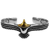 Vintage Eagle Bracelet Cuff Wildlife Jewelry Gift Boyfriend Valentine
