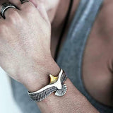 Vintage Eagle Bracelet Cuff Wildlife Jewelry Gift Boyfriend Valentine