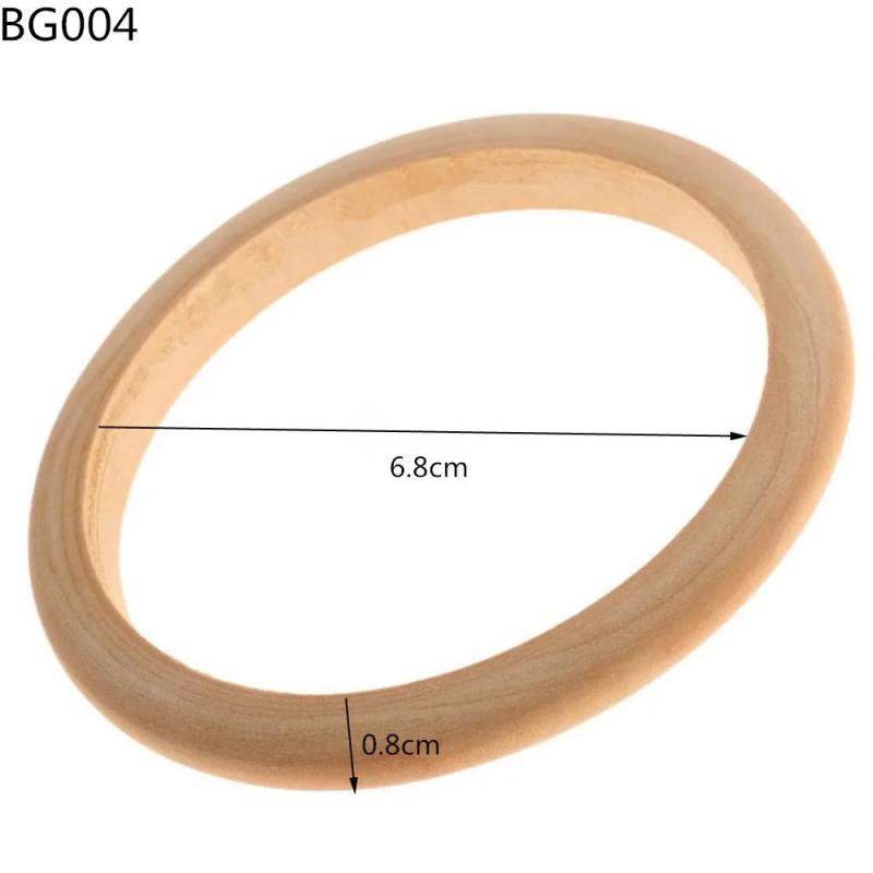 10pcs Unfinished Wooden Bracelet DIY 0.8cm Width BG004