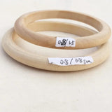10pcs Unfinished Wooden Bracelet DIY 0.8cm Width BG004