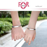 Engraved Cuff Bracelet Bangle Stainless Steel Jewelry Gift