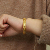 Chunky Stainless Steel Sun Moon Star Cuff Bangles